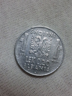 0.2 Lek 1939 used magnetic coin from Albania