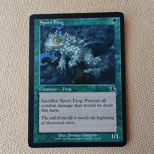 Spore Frog MTG Magic the Gathering 1998 Prophecy card used
