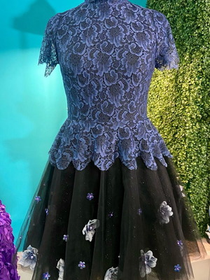 Fairy dress new with lace, tulle and blue flowers