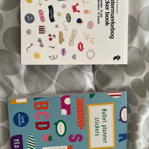 Scrapbooking kit used with stickers and decorative papers