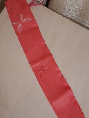 Umbrella case new, pink with butterflies, waterproof fabric