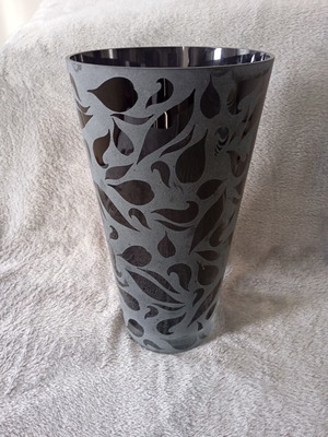 Decorative vase used with modern design and black glossy interior
