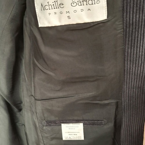 Σακάκι κοτλέ Achille Saridis μπλε μέγεθος S σαν καινούργιο