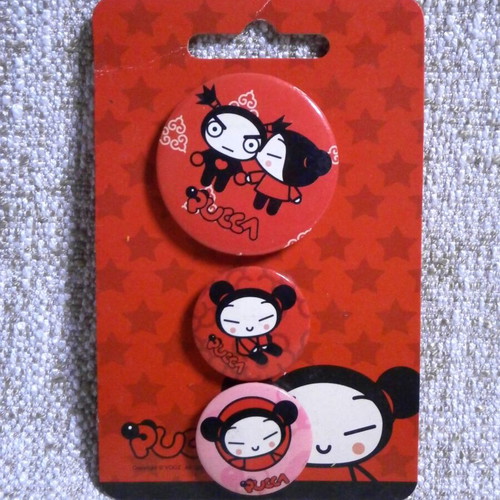 Pucca Licensed VOOZ pins badges new pack of 12 vintage