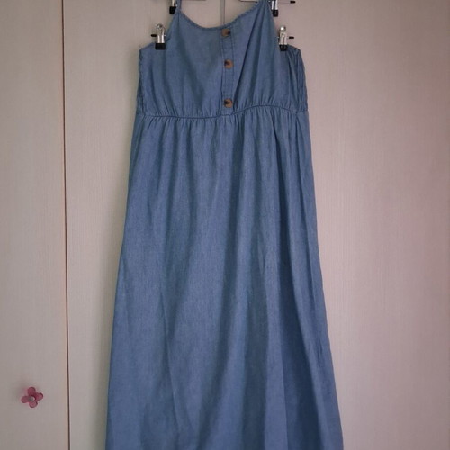 Denim summer dress like new, size L, blue