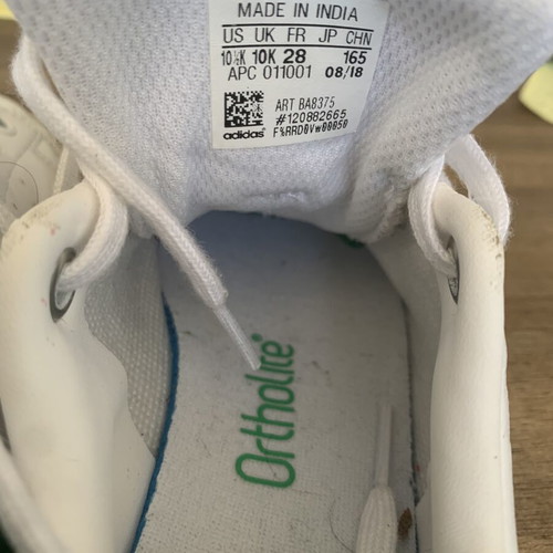 Adidas Stan Smith C sneakers used, kids size 28, white and green