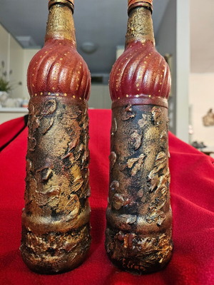 Set of decorative bottles "The Tsarinas" hand-painted and sculpted