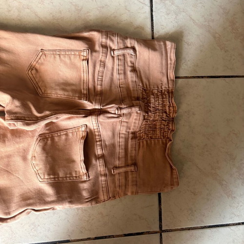 High-Rise Skinny Jeans Size M Like New, Salmon Peach Beige