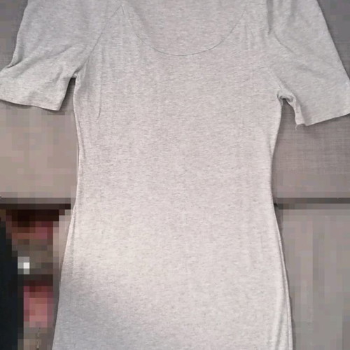 Nolita grey dress with red and black lettering
