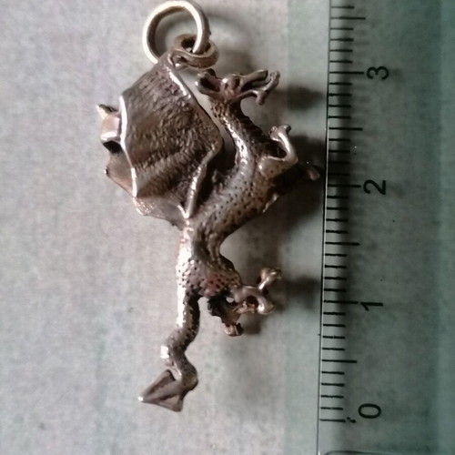 Silver 925 double-sided dragon pendant new