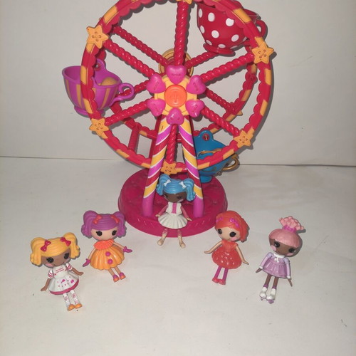 Lalaloopsy Ferris Wheel and 5 Figures used set