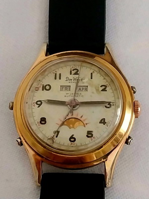 triple calendar watch men's