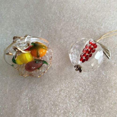 Glass decorations like new for display, set