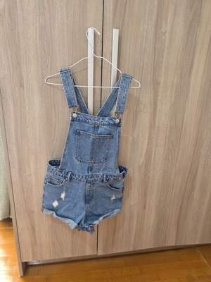 Denim summer salopette size S used