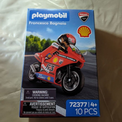 Playmobil 72377 Ducati Francesco Bagnaia Shell collectible set