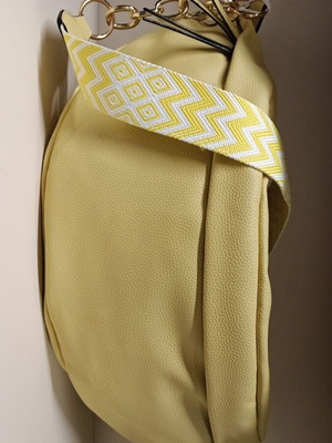 Large yellow waist-shoulder bag crossbody new