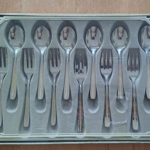 Vintage cutlery set 18 pieces unused Rostfrei 18/8