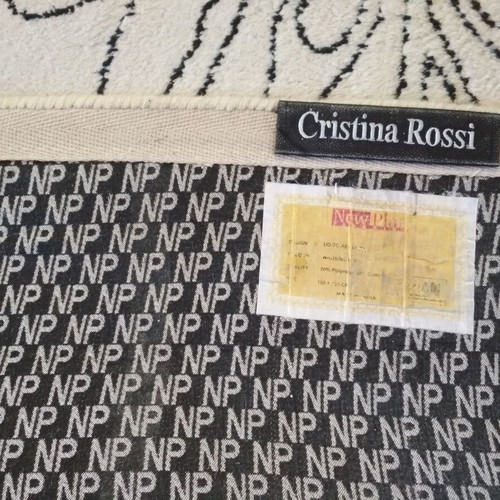 Christina Rossi Newplan rug like new, black and white, 1.60x2.30 m