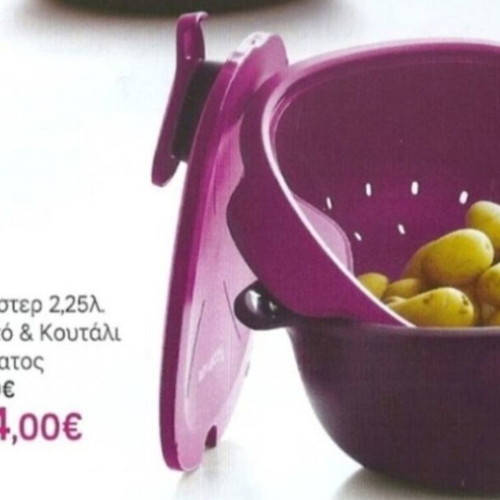 Tupperware Thermo Container with Strainer and Spoon 2.25L