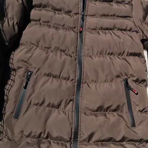 Lela Long Boys' Jacket size 13 like new, warm fleece lining, brown