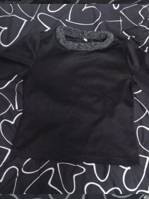 Women's blouse Large new long sleeve black