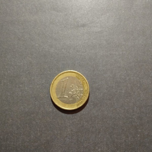 1 euro coin Greece with owl and S used, very rare