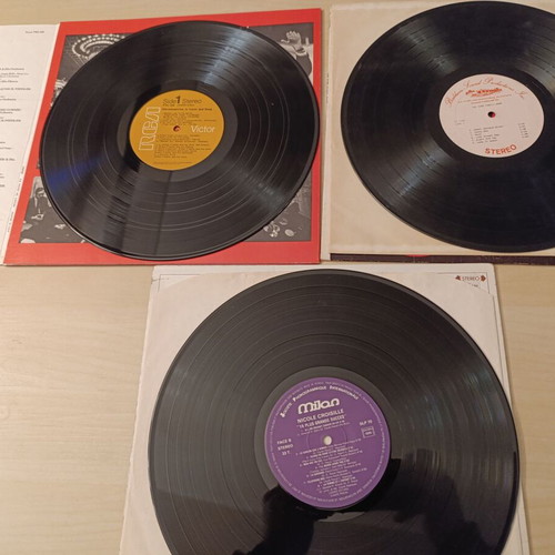 Set of 3 used vinyl records with Nicole Croisille, Christmastime, Farr Family Band