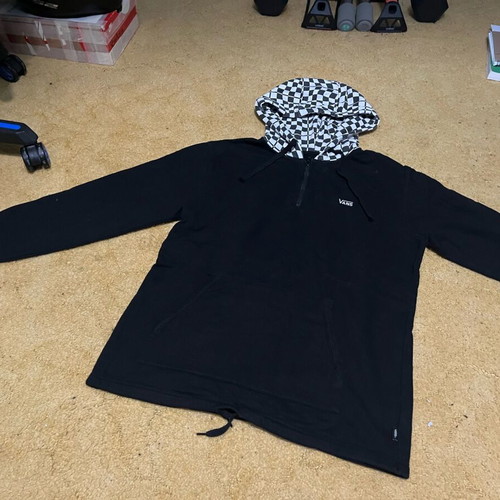 Vans hoodie size M like new, black and white