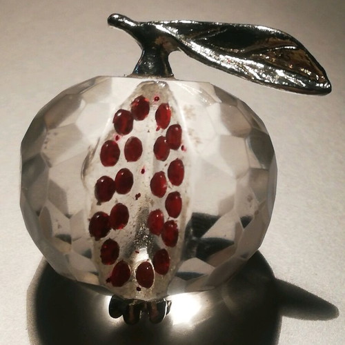 Pomegranate charm new with red rhinestones