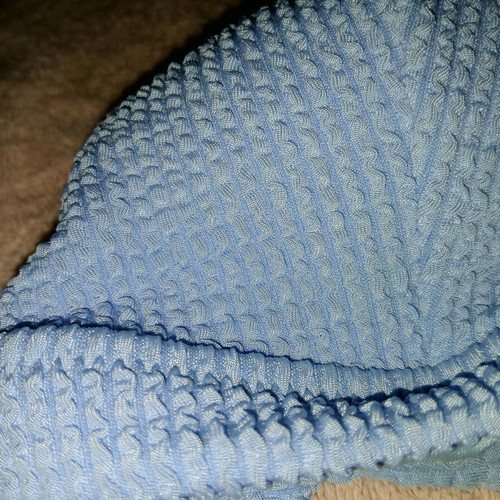Ribbed Baby Blue Bikini New with Storage Bag
