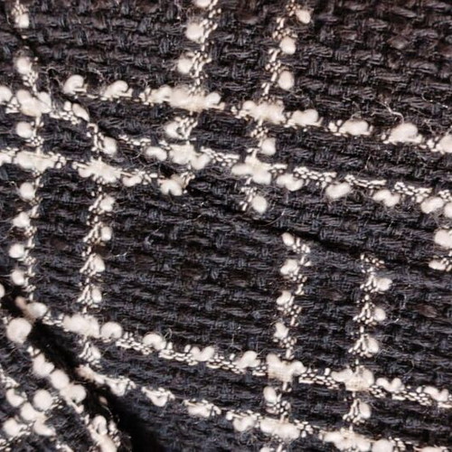Bouclé black and white skirt and jacket set size L like new