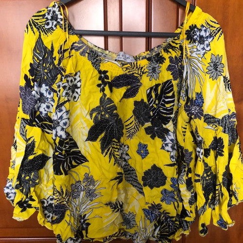 Lui e Lei women's floral shirt with wide sleeves size M