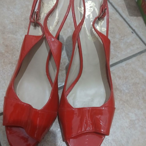 Paul&Joe red high-heeled women's sandals, size 40