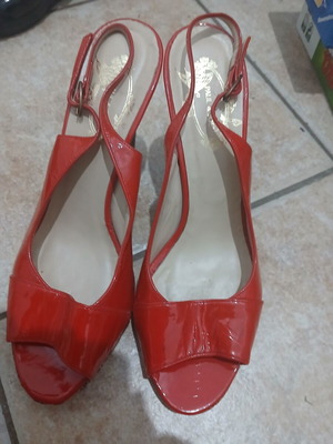 Paul&Joe red high-heeled women's sandals, size 40