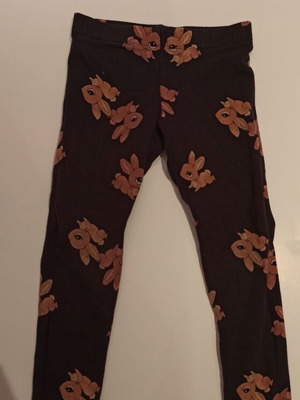 Girls' pajama pants H&M new, black with bunny prints