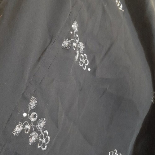 Gold and black fabric with lace, like new, 2 meters wide