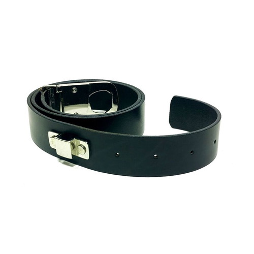 Aviator Leather Belt with Airplane Seatbelt Buckle, Handmade in Greece