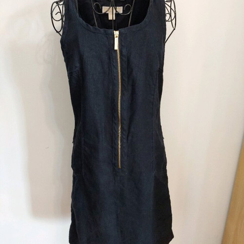Michael Kors dress 100% linen dark blue size small like new