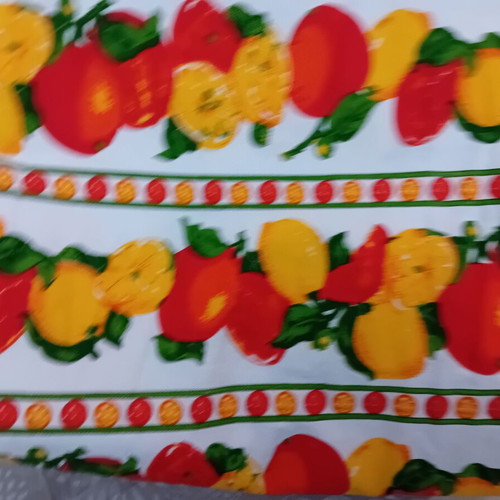 Large everyday food tablecloth with fruit pattern