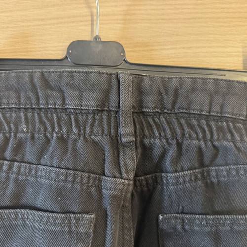 Bershka Black Denim Shorts High Rise Paperbag size S 36 like new