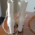 White lace-up ankle boots size 36