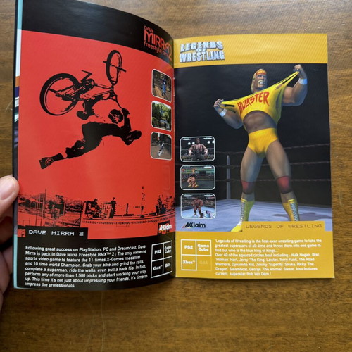 Acclaim 2002 Release booklet like new