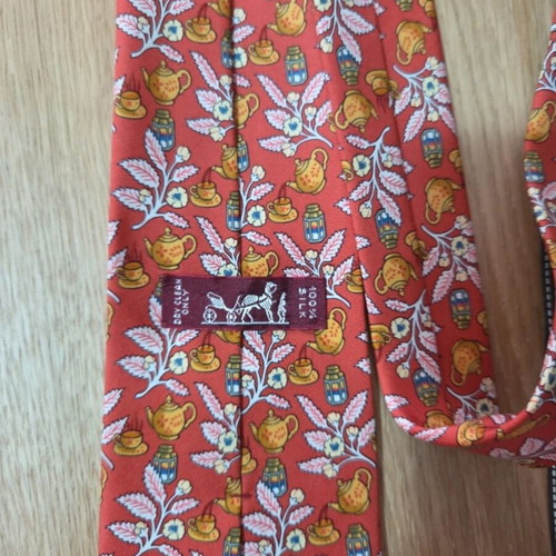 Hermes Story of Tea Silk Tie New with Box and Ribbon