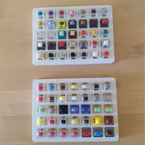 Gateron and Kailh Switch Testers with transparent Keycaps, 70 pieces, new