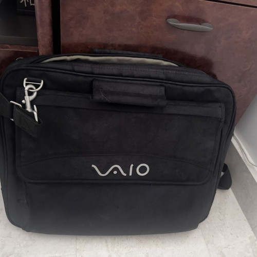 Sony Vaio laptop bag with multiple compartments, black