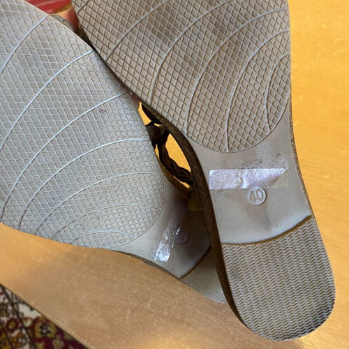 Sandals used, brown, size 40, sandals