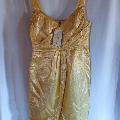 Burberry dress new, yellow-gold metallic, size IT42