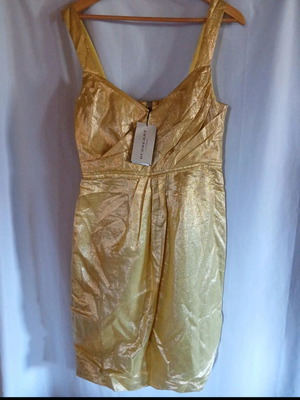 Burberry dress new, yellow-gold metallic, size IT42