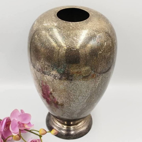Antique Silver-Plated Vase used with Noble Patina
