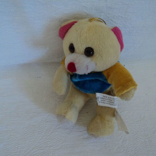 Plush animals used, set of 5, 7 to 18 cm